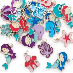 Meerjungfrau Charms  (pro Set 30) Schmuck Basteln
