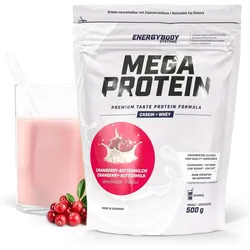 Mega Protein Cranberry-Buttermilch, Mehrkomponenten-Protein Eiweißshake Proteinp 500g