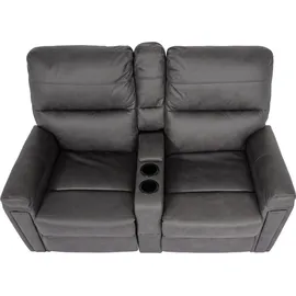 Mendler 2er Kinosessel HWC-K17 Stoff/Textil 157 x 102 x 0 cm Grau mit Relax-Funktion