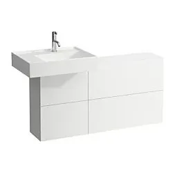 LAUFEN Kartell Waschtischunterschrank 120x61x27cm 4082910336401, Ausschnitt links, weiß matt