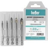 Heller Quickbit Ceramicmaster 29628 Glas- und Fliesenbohrer 5teilig 6 mm, 8 mm, 10mm 1/4 (6.3 mm)