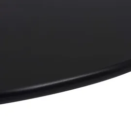 deluke Tischplatte rund Ø 70 cm Glas 8 mm dick Schwarz