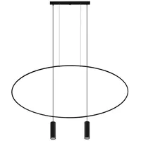 Sollux Lighting Deckenlampe Pendellampe Esszimmerleuchte Hängelampe LED Schwarz Stahl