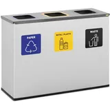 Ulsonix Mülltrennsystem 180 l Silber