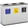 Ulsonix Mülltrennsystem 180 l Silber