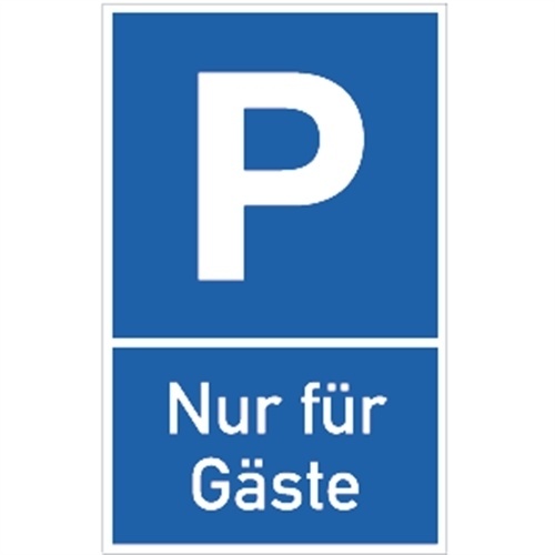 Schild Parkplatzschild - Nur für Gäste, Alu, 250x400 mm