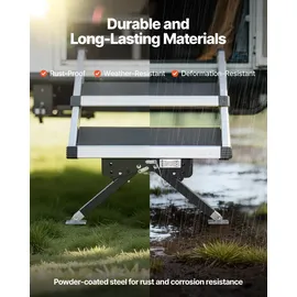 Vevor RV-Stufenstabilisator, höhenverstellbares Stufenstütz-Set, Treppenstabilisatoren aus pulverbeschichtetem Stahl für Wohnwagen Reiseanhänger Wohnmobile, verstellbar 76,2-381 mm