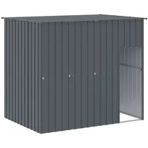 vidaXL Hundehütte Mit Dach Anthrazit 214x153x181 Cm Verzinkter Stahl - Vidaxl