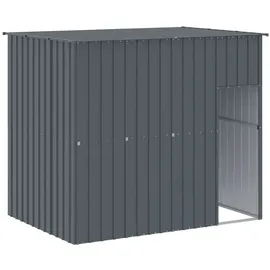 vidaXL Hundehütte Mit Dach Anthrazit 214x153x181 Cm Verzinkter Stahl - Vidaxl