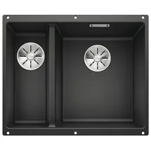 Blanco Subline 340/160-U rechts anthrazit + Handbetätigung + InFino