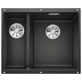 Blanco Subline 340/160-U rechts anthrazit + Handbetätigung + InFino