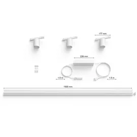 Philips Hue Perifo Basis-Set Wandleuchte 3 Spots | weiß