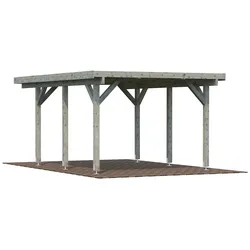 Einzelcarport PALMAKO "Karl", grau (hellgrau), Carports