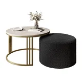 lookway LORI Schwarz Gold 70 x 49 x 70 cm