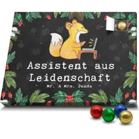 Mr. & Mrs. Panda Schoko Adventskalender Assistent Leidenschaft - Schwarz - Geschenk, Ausbildung, Schokoladen Adventskalender, Mitarbeiter, Beruf, J... - Schwarz