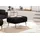 W.Schillig Polsterhocker run 75 x 46 x 60 cm Schwarz