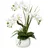 Gasper künstliche Orchidee REAL Touch H. 46cm weiß in weißem Keramiktopf