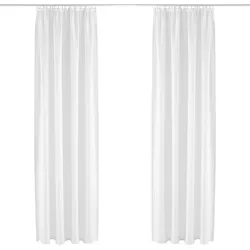 Gardine »Nora«, (1 St.), Blickdicht, Leinenlook, Polyester, 72282205-3 weiß