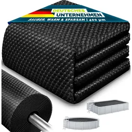tillvex Premium Pool Solarabdeckplane schwarz Ø 500 cm