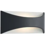 LINDBY Außenwandleuchte Aluminium 30 cm 1 x 9 W LED schwarz