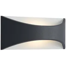 LINDBY Außenwandleuchte Aluminium 30 cm 1 x 9 W LED schwarz