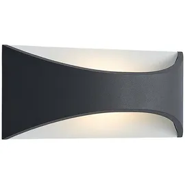 LINDBY Außenwandleuchte Aluminium 30 cm 1 x 9 W LED schwarz