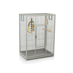 Montana Cages Vogelkäfig Melbourne I - Platinum, rweiterbarer Käfig Voliere für Sittiche, Kanarienvögel & Finken