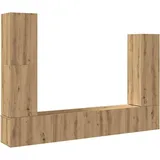vidaXL 4-tlg. TV-Schrank-Set Wandmontage Artisan-Eiche Holzwerkstoff