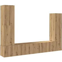 vidaXL 4-tlg. TV-Schrank-Set Wandmontage Artisan-Eiche Holzwerkstoff