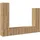 vidaXL 4-tlg. TV-Schrank-Set Wandmontage Artisan-Eiche Holzwerkstoff
