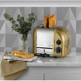 Dualit 2er Toaster Paket 3 mit Brötchenaufsatz und Sandwichzangen Gold