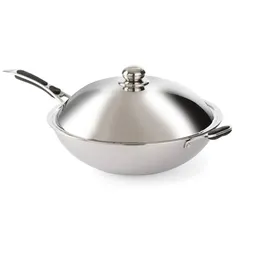 HENDI Induktionswok Modell 3500, 340x450x120 mm - Silber/Schwarz