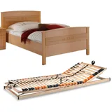Vaja SET Seniorenbett Buche Dekor mit verstellbarem Lattenrost 100x200