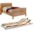 Vaja SET Seniorenbett Buche Dekor mit verstellbarem Lattenrost 100x200