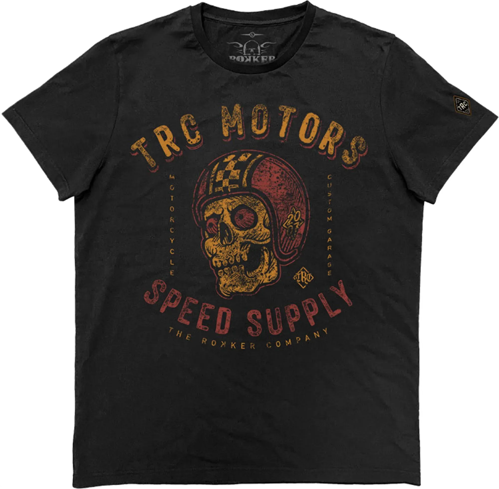 Rokker Skull T-Shirt, schwarz, Größe XL für Männer