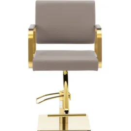 Physa Friseurstuhl mit Fußstütze 490 650 mm 200 kg Beige / Goldfarben - Friseurstühle physa
