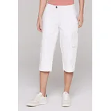 Soccx Shorts SOCCX, Damen, Gr. L, Normalgrößen, weiß, Popeline, Material: 98% Baumwolle, 2% Elasthan, unifarben, regular fit knielang, Hosen Shorts, mit aufgesetzten Taschen vorne