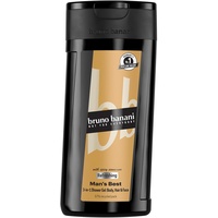 bruno banani Man's Best 3-in-1 Shower Gel für Männer mit sanft-würzigem Amber-Duft, 250ml