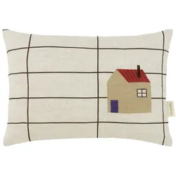 Nobodinoz - Vibes Kissen S, 33 x 22 cm, Haus, schwarz