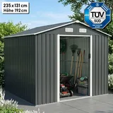 BRAST Metall Gerätehaus mit Satteldach 235x131x192