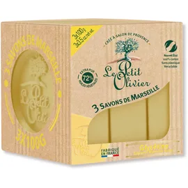 Le Petit Olivier Marseille-Seifen mit Glycerin 3 x 100 g