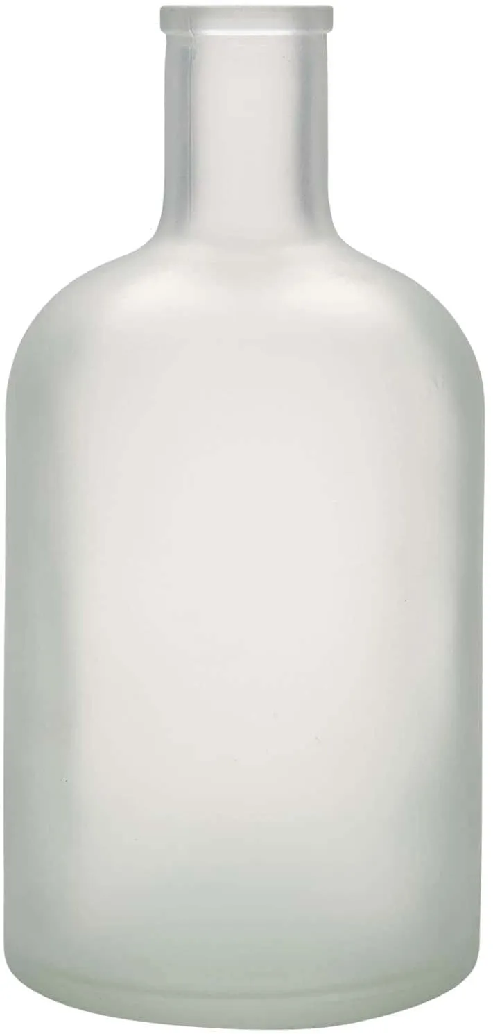700 ml Bottiglia di vetro 'Gerardino', effetto ghiaccio, imboccatura: fascetta