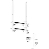 Eichenwald Poolleiter Modell 23 Roma mit einschraubbaren Griffstangen Beckentiefe 780mm 2 Stufen