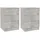 vidaXL Nachtschrank 2 Stk. 38 x 35 x 56 cm Betongrau
