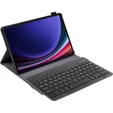 Just in Case Gerade für den Fall Premium Samsung Galaxy Tab S9 / Tab S9 Fe Keyboard Hoes QWERTY Black (8281760) (DE, Samsung Galaxy Tab S9), Tablet Tastatur, Schwarz
