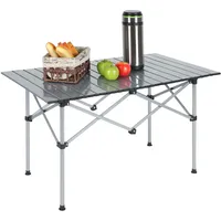 Relaxdays Campingtisch, Faltbarer Beistelltisch, HBT 55 x 95 x