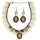 w widmann milano party fashion 09774 - Schmuckset, Halsband aus Spitze und Cameo Relief Ohrringe, Schmuck, Halskette, Steampunk, Karneval, Mottoparty