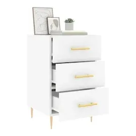 vidaXL Nachttisch Weiß 40x40x66 cm Holzwerkstoff