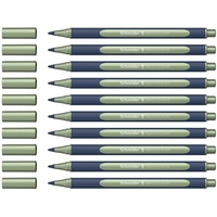 Schneider ML05001035 Metallic Rollerball Stifte (Strichstärke 0,4 mm, hochmetallische Tinte, schnelltrocknend, Gehäuse aus 88% biobasiertem Kunststoff) 10 Stück, vintage green