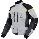 Rukka Ecuado-R Motorrad Textiljacke, grau-gelb, Größe 56